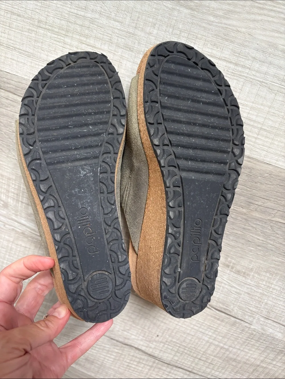 Papillio Shimmery Gold Single-Band Slide Sandals